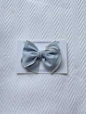 Sky blue fable bow