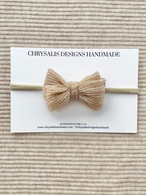 Champagne mini sparkle bow
