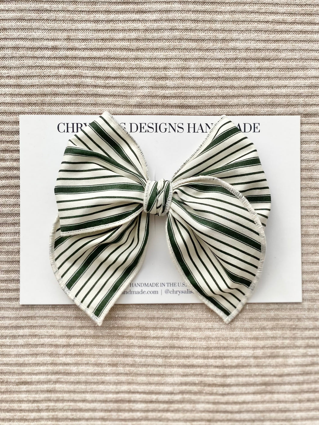 Forest green stripe fable