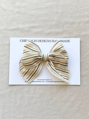 Fall stripe fable bow